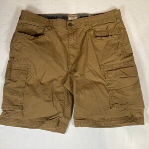 Redhead Cargo Flex Waist Shorts Men's 36 Khaki Cotton Blend